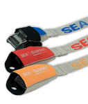 Tie Downs with Neoprene - Blue - 15 feet - Set of 2