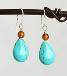 Magnesite Amber Earring