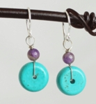 Turquoise Amethyst Earring