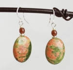 Unakite Sterling Silver Earring