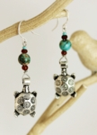 Turtle Pewter Jasper Earring