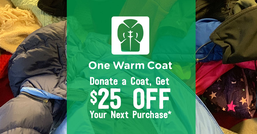 Donate a Coat, Take $25 Off Your Next Apparel Purchase