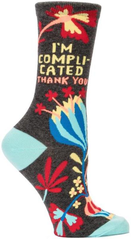 Blue Q I`m Complicated Crew Socks -   Women`s