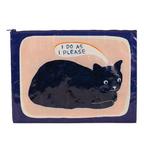 Blue Q Jumbo Pouch - I Do As I Please (Cat)
