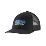 Patagonia P6 Logo LoPro Trucker Hat: BLK/BLK