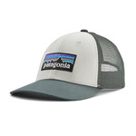 Patagonia P6 Logo LoPro Trucker Hat: WHTNOUVGRN/WNVO