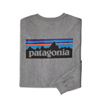 Patagonia P6 Logo Responsibili T Long Sleeve - Men`s: GRAVELHTHR/GLH
