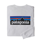 Patagonia P6 Logo Responsibili T Long Sleeve - Men`s: WHITE/WHI