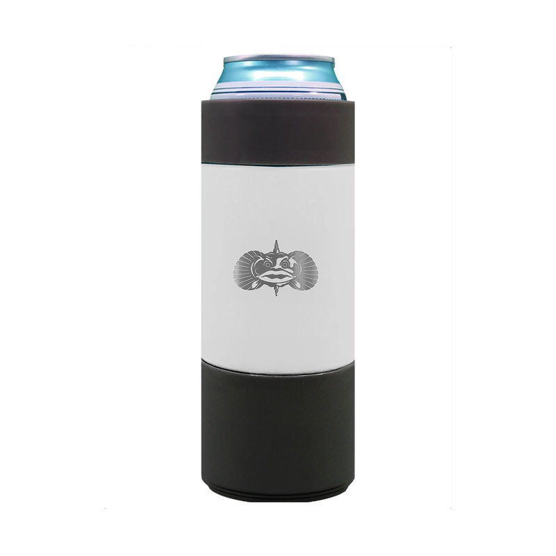 Toadfish Non-tipping Slim Can Cooler - White