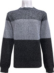 Pacific Teaze Textured Colorblock Crew Sweater - Men`s: GREY