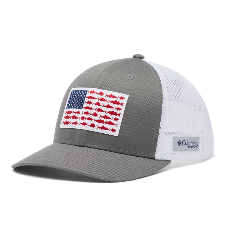 Columbia PFG Fish Flag Mesh Snap Back Cap