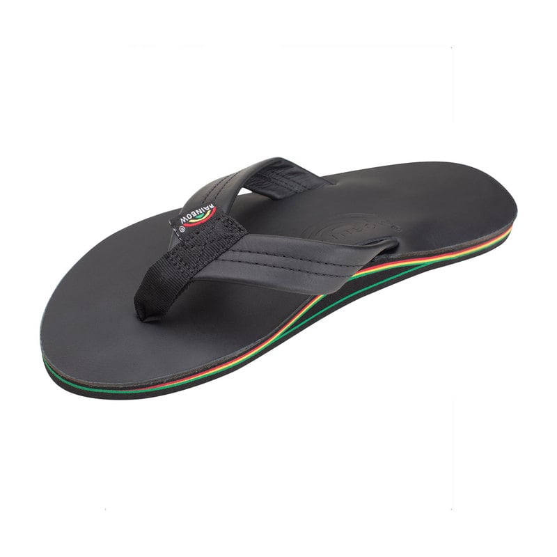 Rainbow Sandals Classic Leather Rasta Flip - Men`s