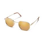 Suncloud Del Ray Sunglasses - Gold/Polarized Sienna Mirror: GOLD