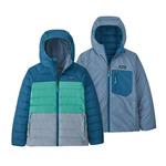 Patagonia Reversible Down Sweater Hoody - Kid`s: LTPLUMEGRY/LTPG