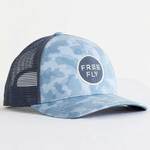 Free Fly Camo Trucker Hat: CLEARWTRCAMO/707
