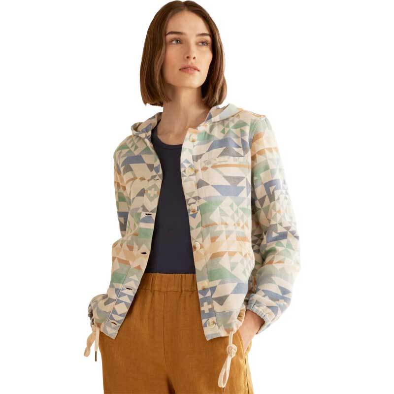 Pendleton Button Front Beach Hoodie- Women`s