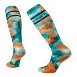 Smartwool Ski Full Cushion Tie Dye Print Over the Calf Sock Woman`s: CASCADEGREEN/L81