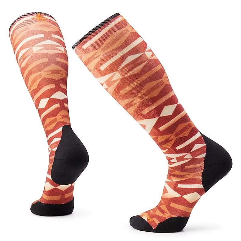 Smartwool Ski Targeted Cushion Colliding Clouds Print Over the Calf Sock