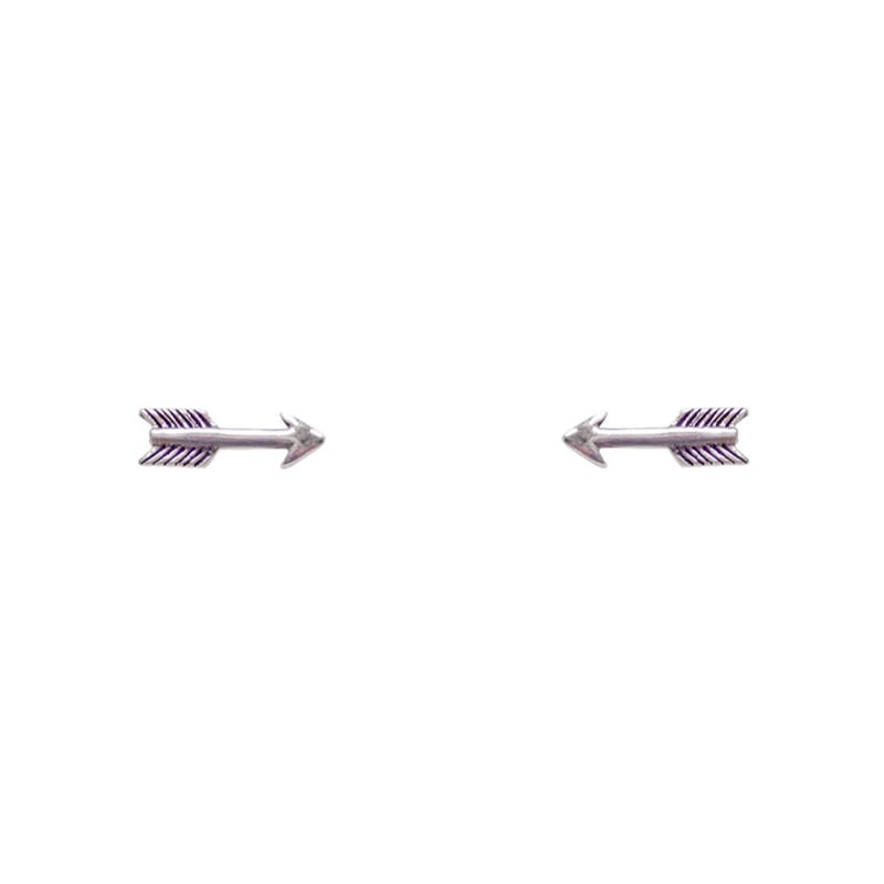 Bronwen Jewelry Tiny Charm Post Earrings - Arrow