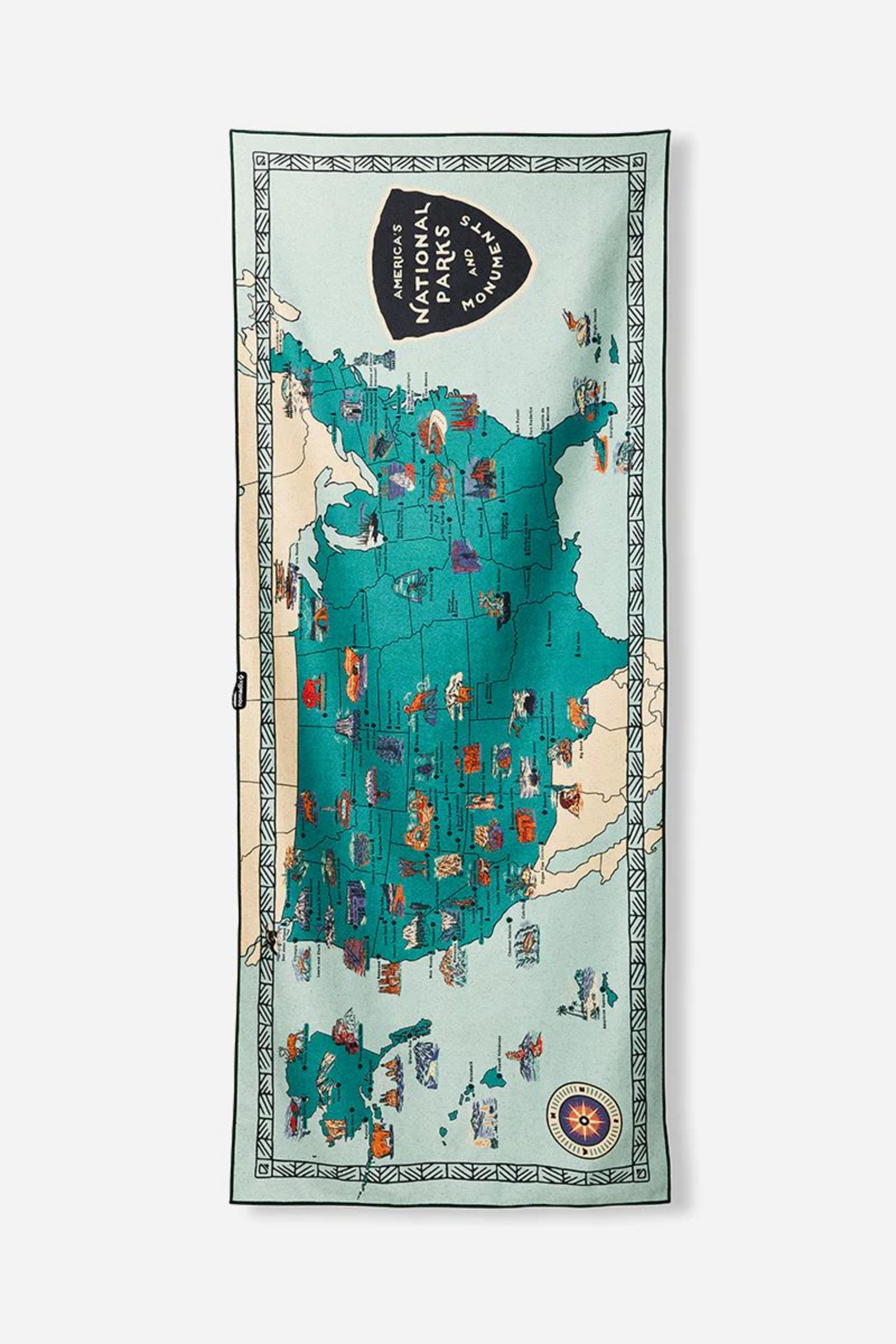 Nomadix Original Towel - National Parks and Monuments Map