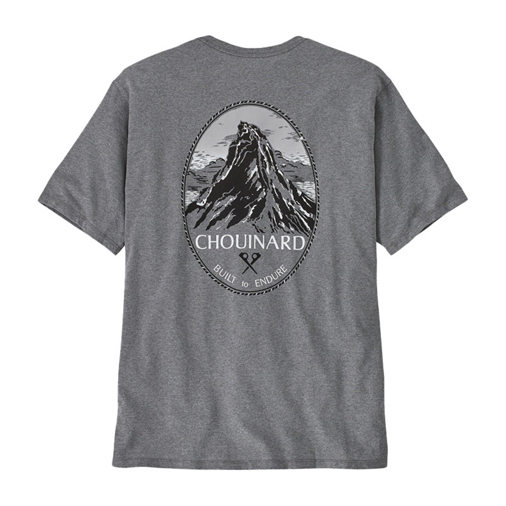Patagonia Chouinard Crest Pocket Responsibili-Tee - Men`s Short Sleeve: GRAVELHTHR/GLH