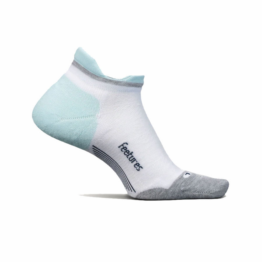Feetures Elite Max Cushion No Show Tab Sock - F22 Colors: WHITESKY/10681