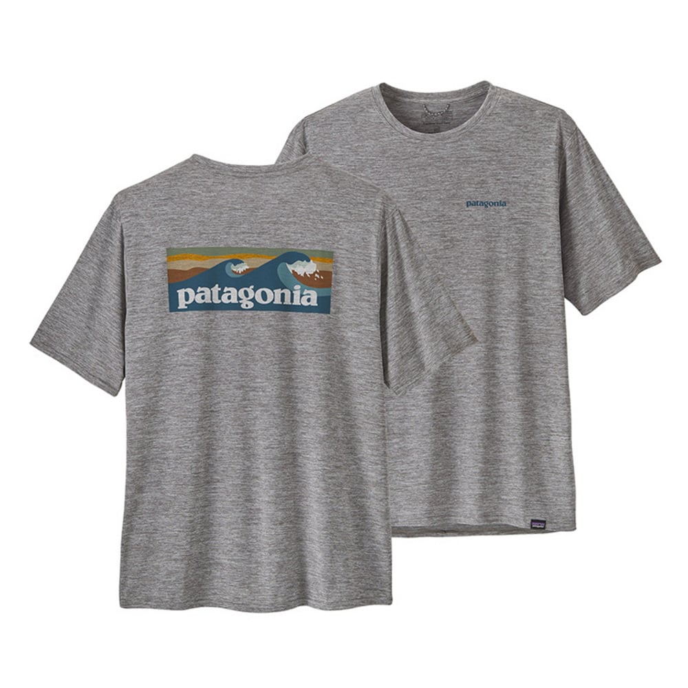 Patagonia Capilene® Cool Daily Graphic Shirt - Waters - Men`s: BRDSHRTFTHRGRY/BLAF