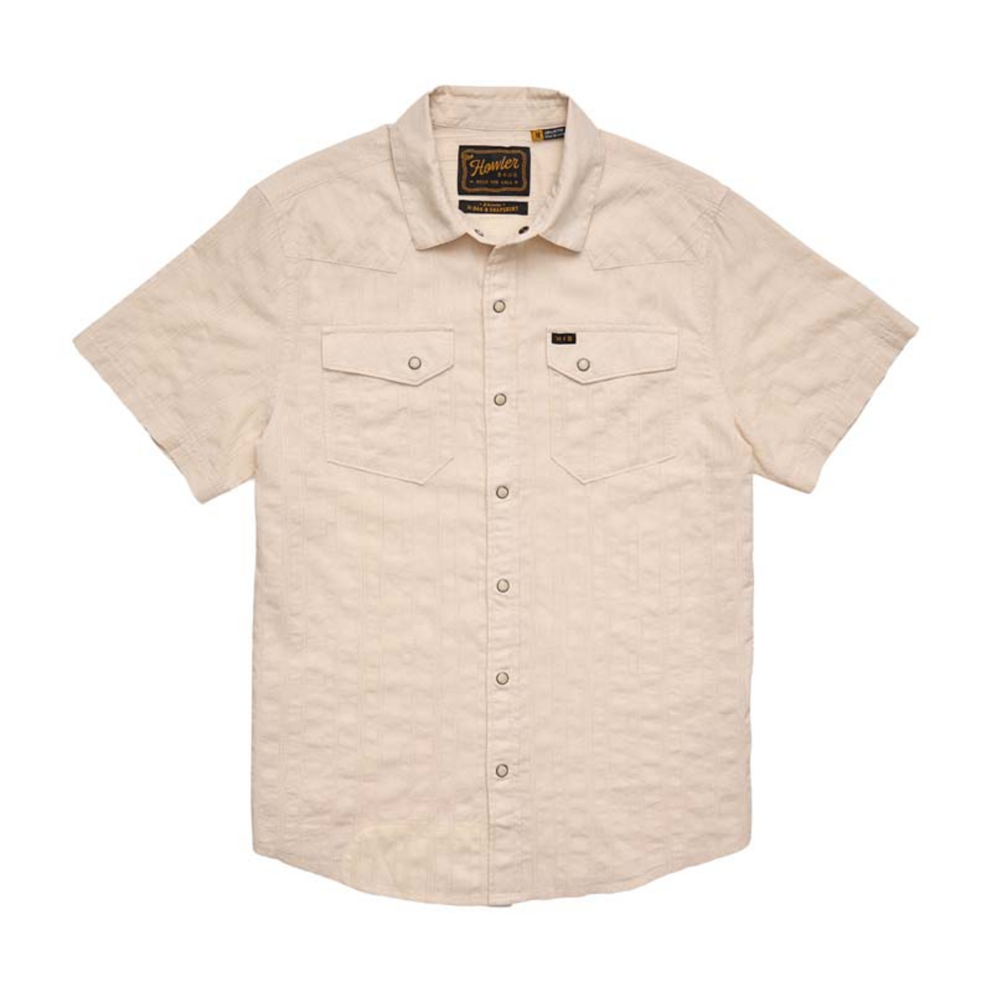 H Bar B Snapshirt - Short Sleeve - Eyelet Stripe