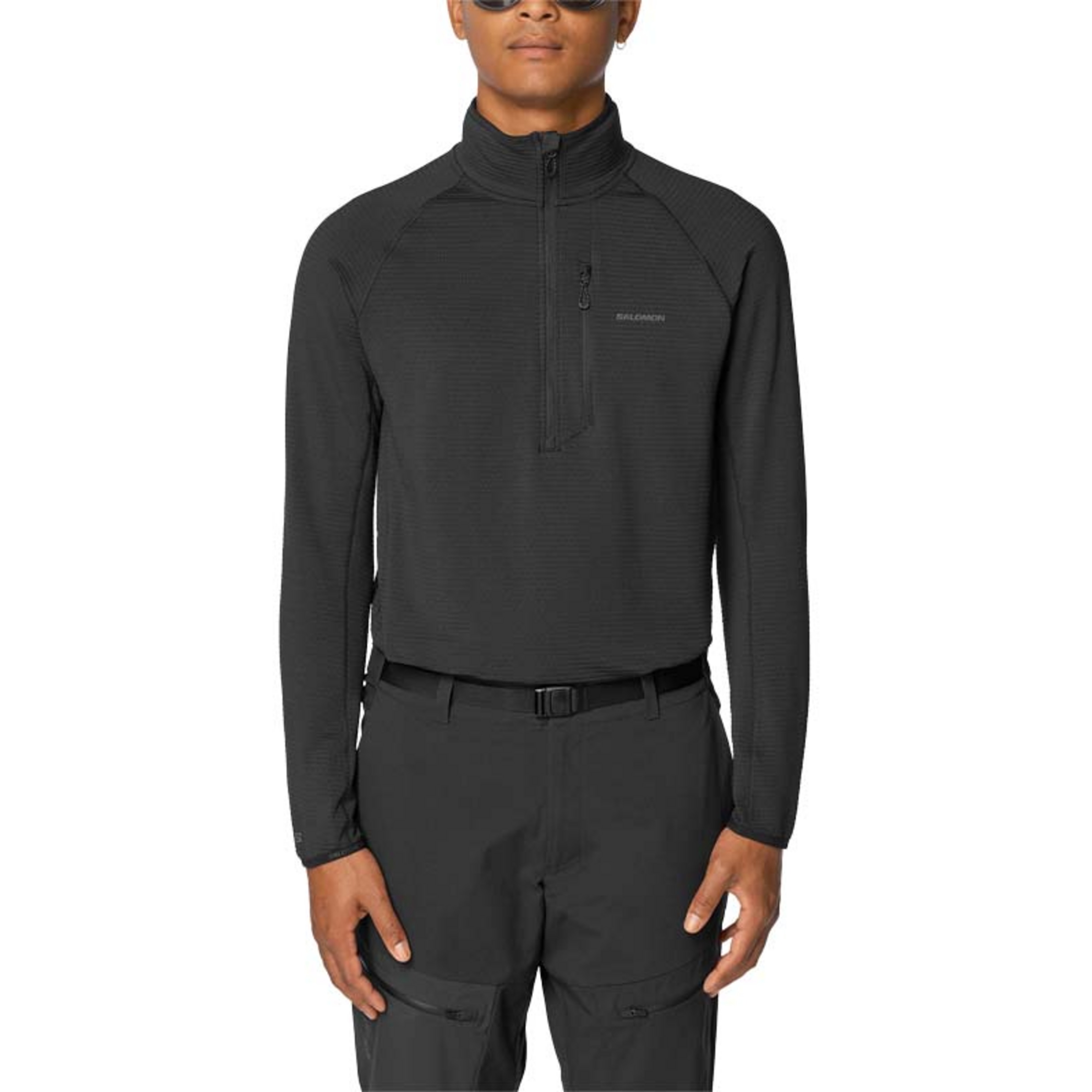 Salomon Essential Lightwarm 1/2 Zip - Men`s Deep Black