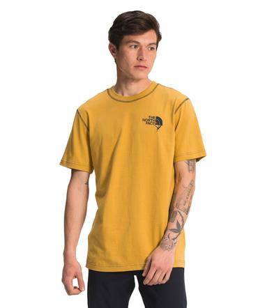 The back of the Dome Climb Short Sleeve Tee in golden spice front
