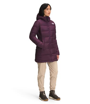 The North Face Gotham Parka Womens Blackberry Wine On Model