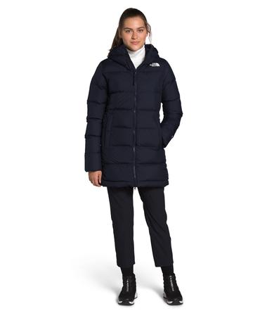 The North Face Gotham Parka Womens Blackberry Wine On Model
